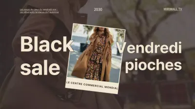 Miniature de la mode du vendredi noir avec des accents beiges sur un fond marron