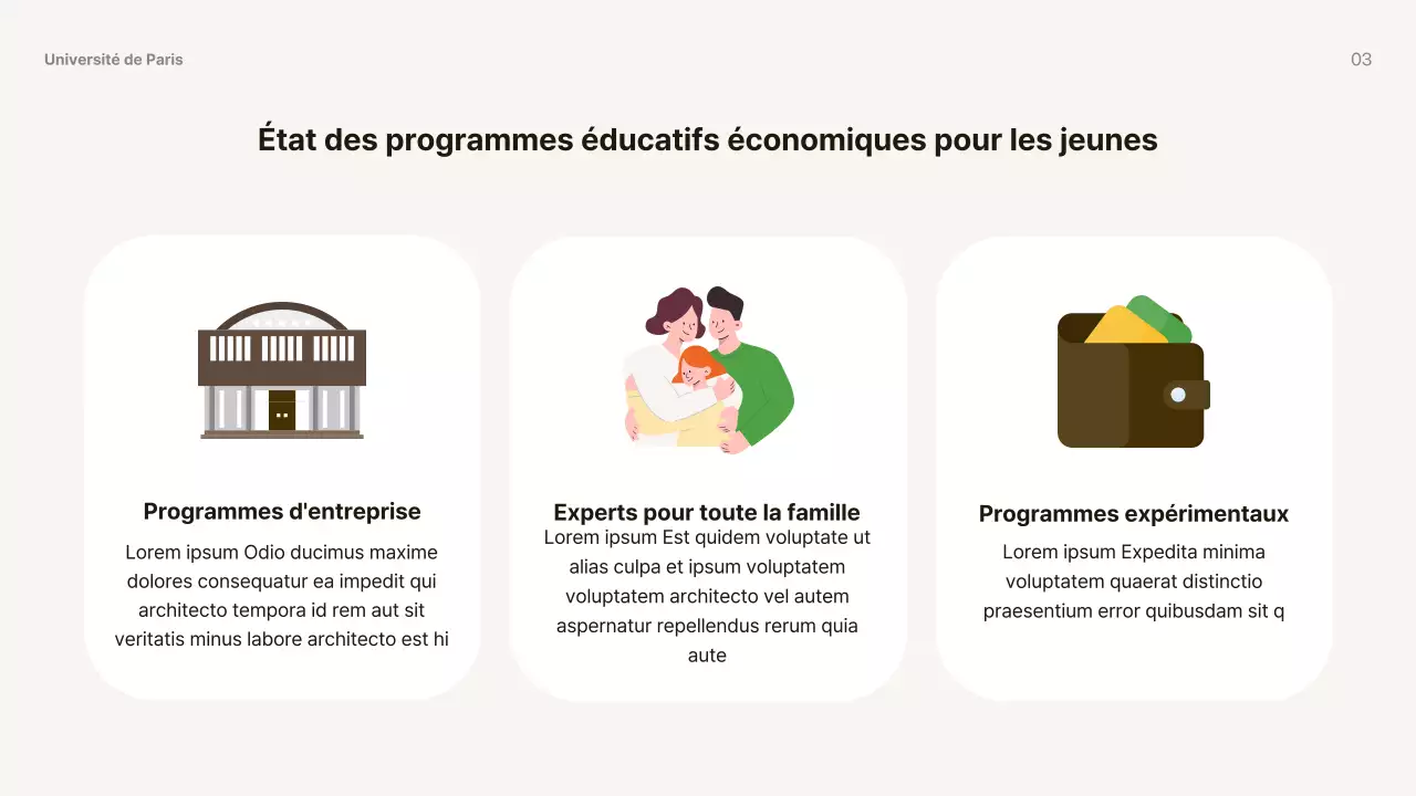 Matériel simple d'éducation économique des jeunes, jaune et brun