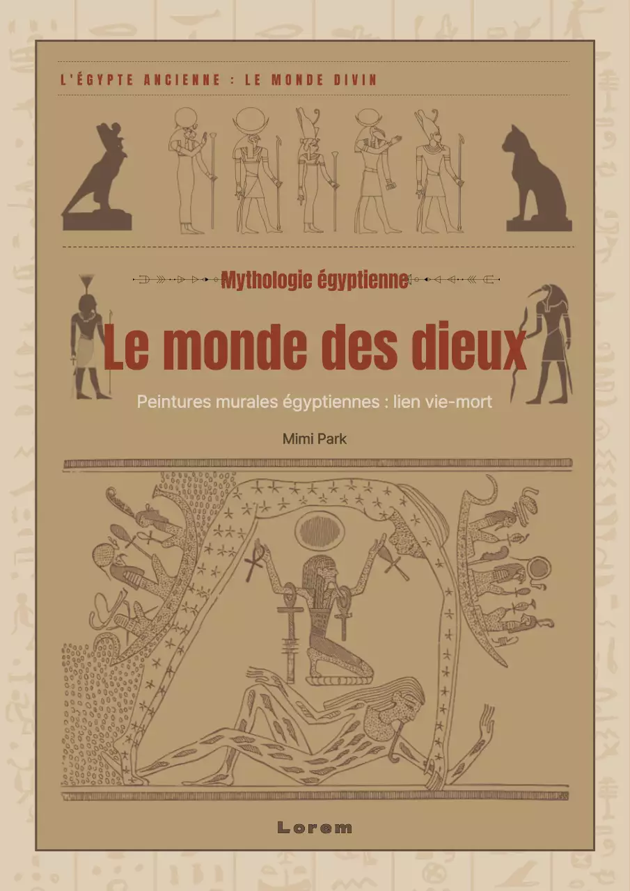 À propos de la peinture murale brune de l'Égypte ancienne et mythologique