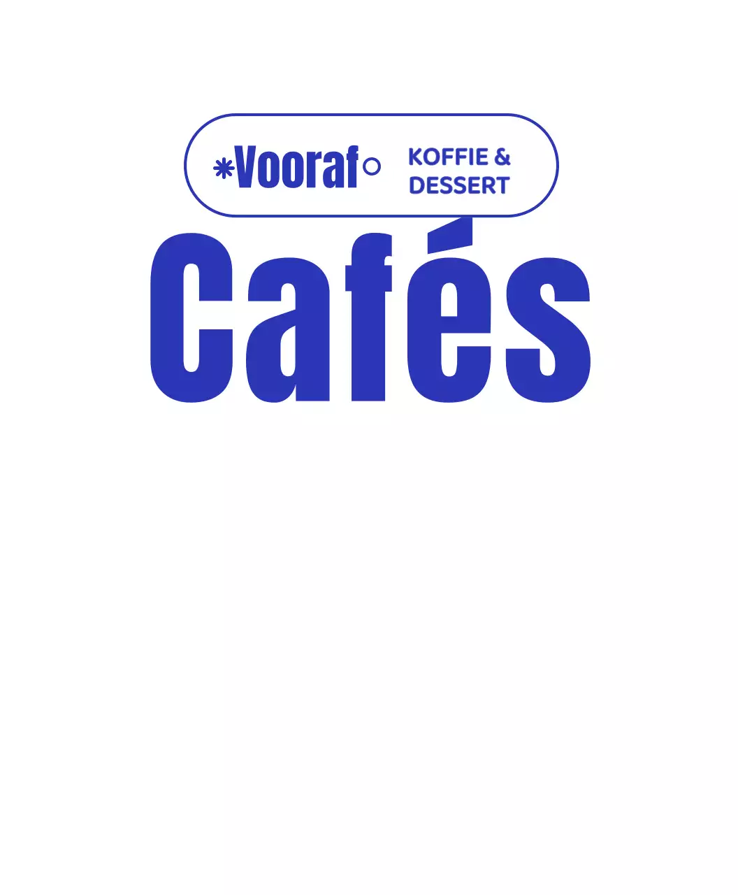 Marineblauw en wit leuk kop karakter koffie shop logo stijl