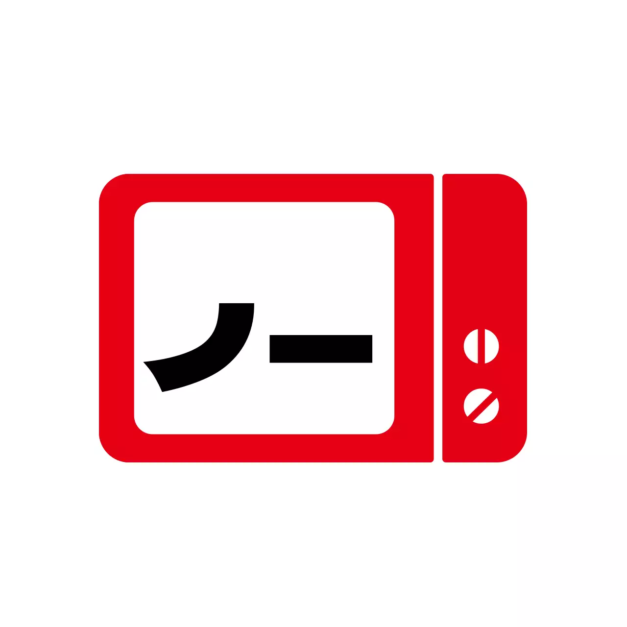 赤色の強烈な電子レンジ調理不可ラベル