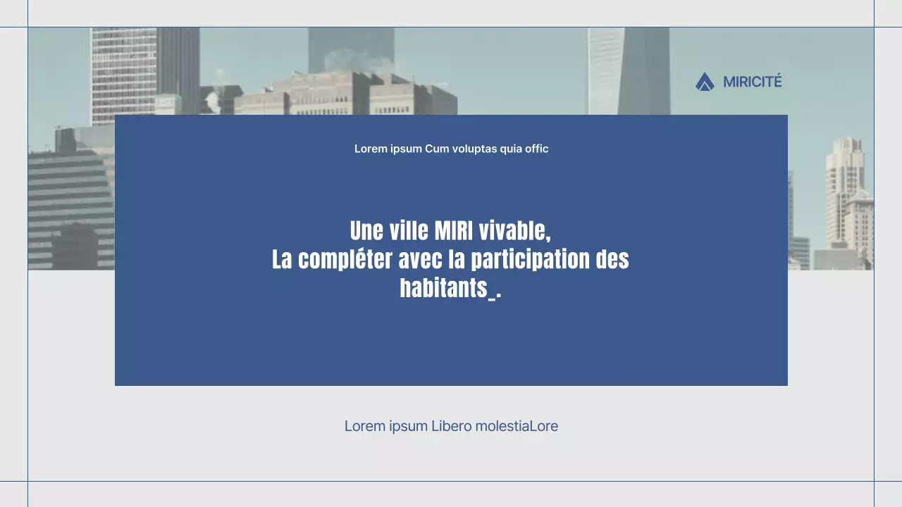 Présentation de base en bleu et gris