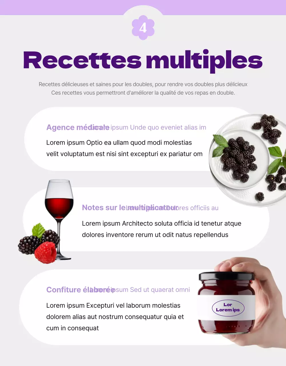 Un simple et joli doublet mauve et blanc