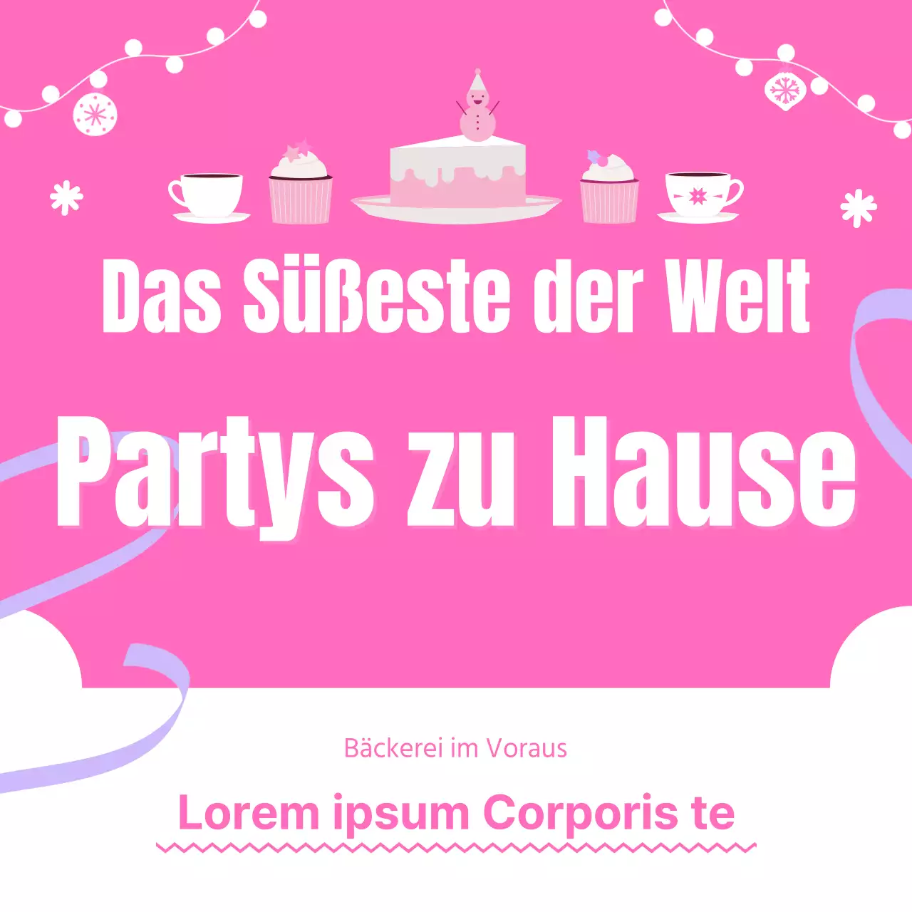 Weihnachtskuchen-Booking-Event mit Pink Cake Party