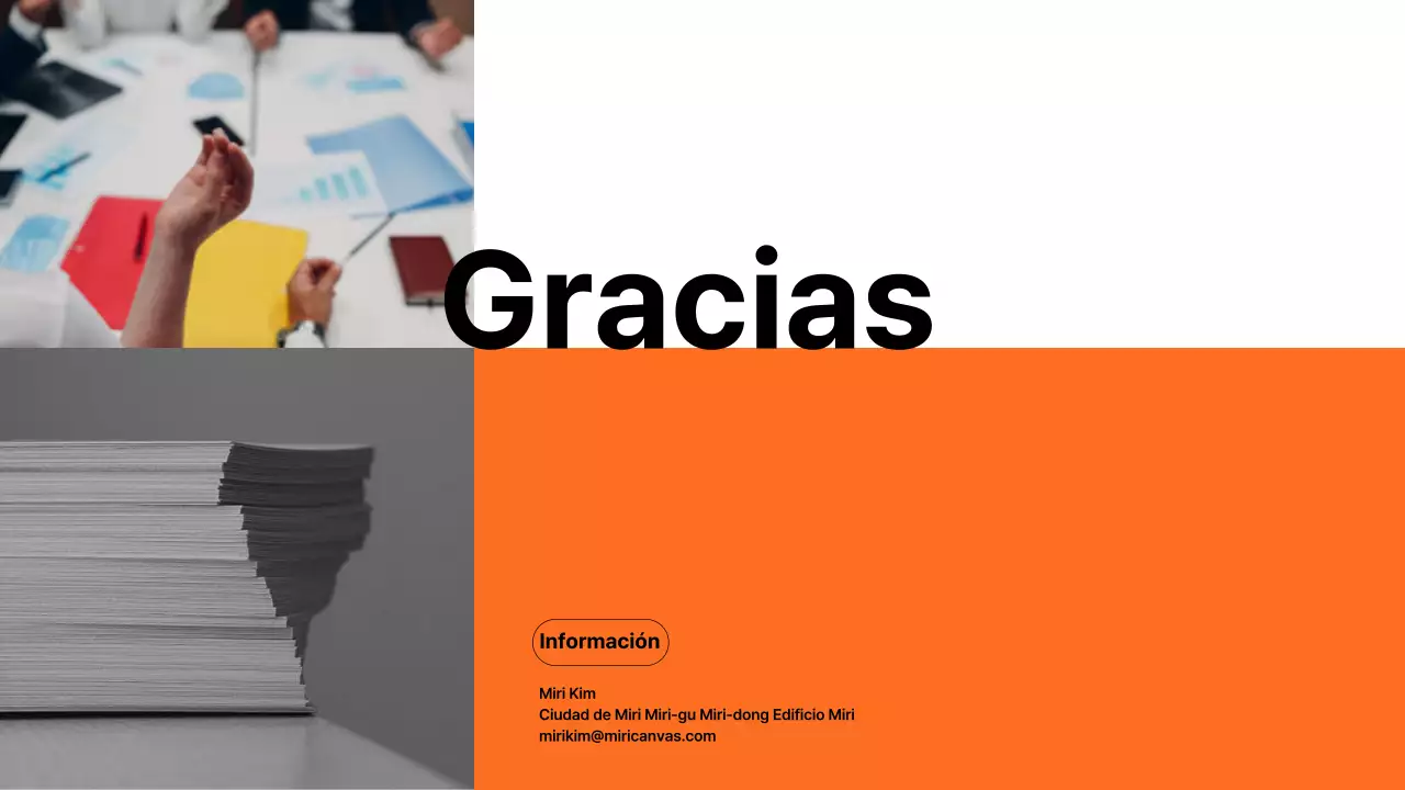  Informe empresarial minimalista en naranja y negro