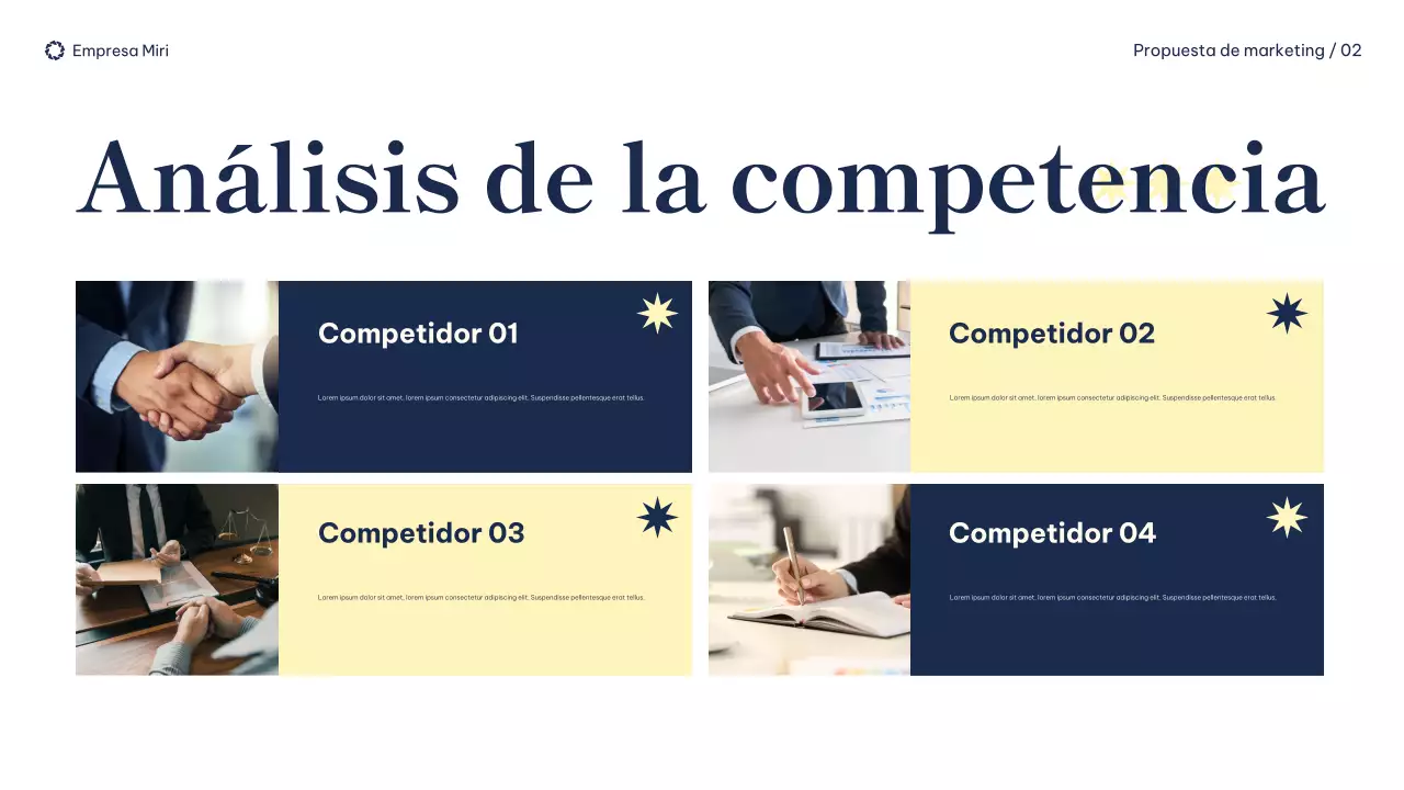 navy modern marketing proposal document