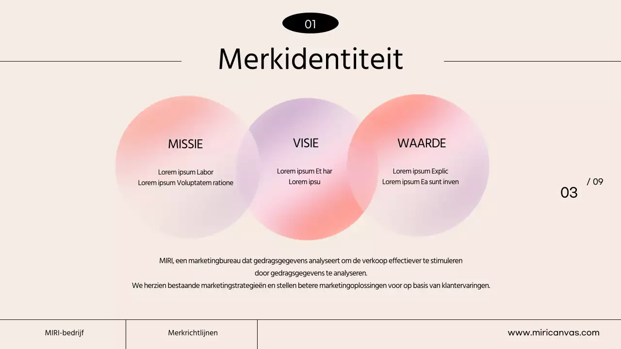 Een eenvoudige merkrichtlijn met ivoor en oranje kleuren