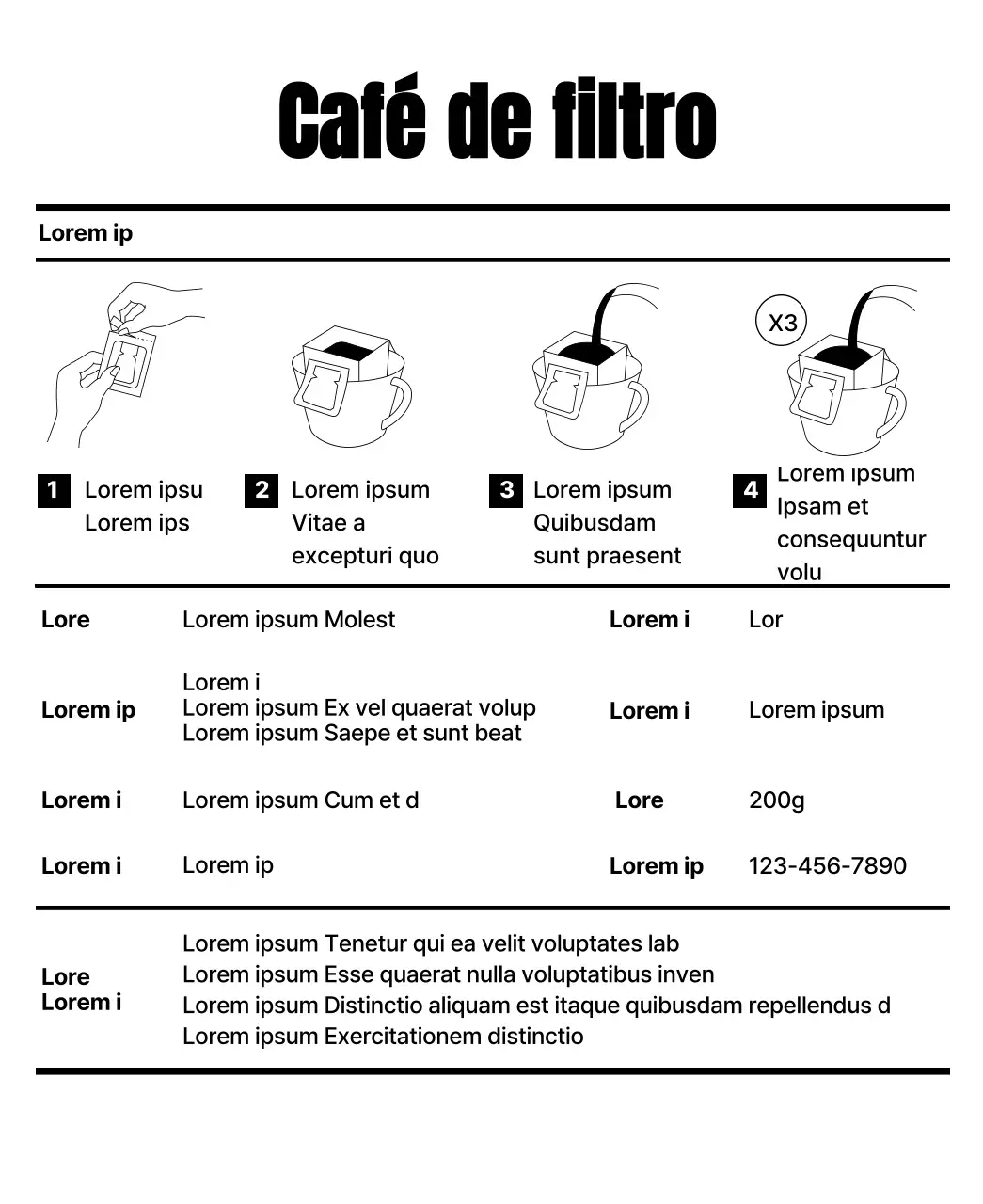 Diseño sencillo con una ilustración de un gato en negro que parece dibujado