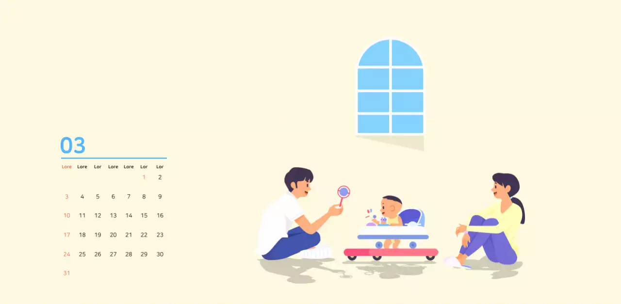 Veelkleurig familie-illustratieconcept