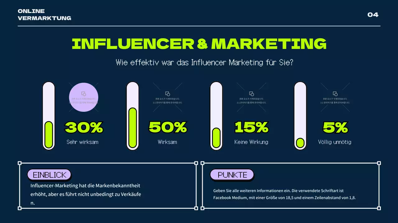 Ein Retro-Thema für soziale Medien in Marineblau und Neonfarben
