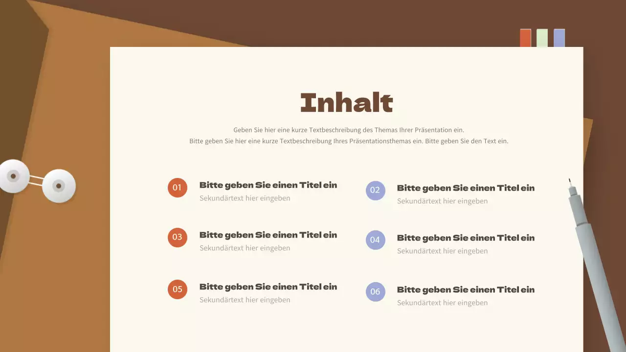 Gepflegte Unternehmensforschung in einem braunen Aktenkofferrahmen