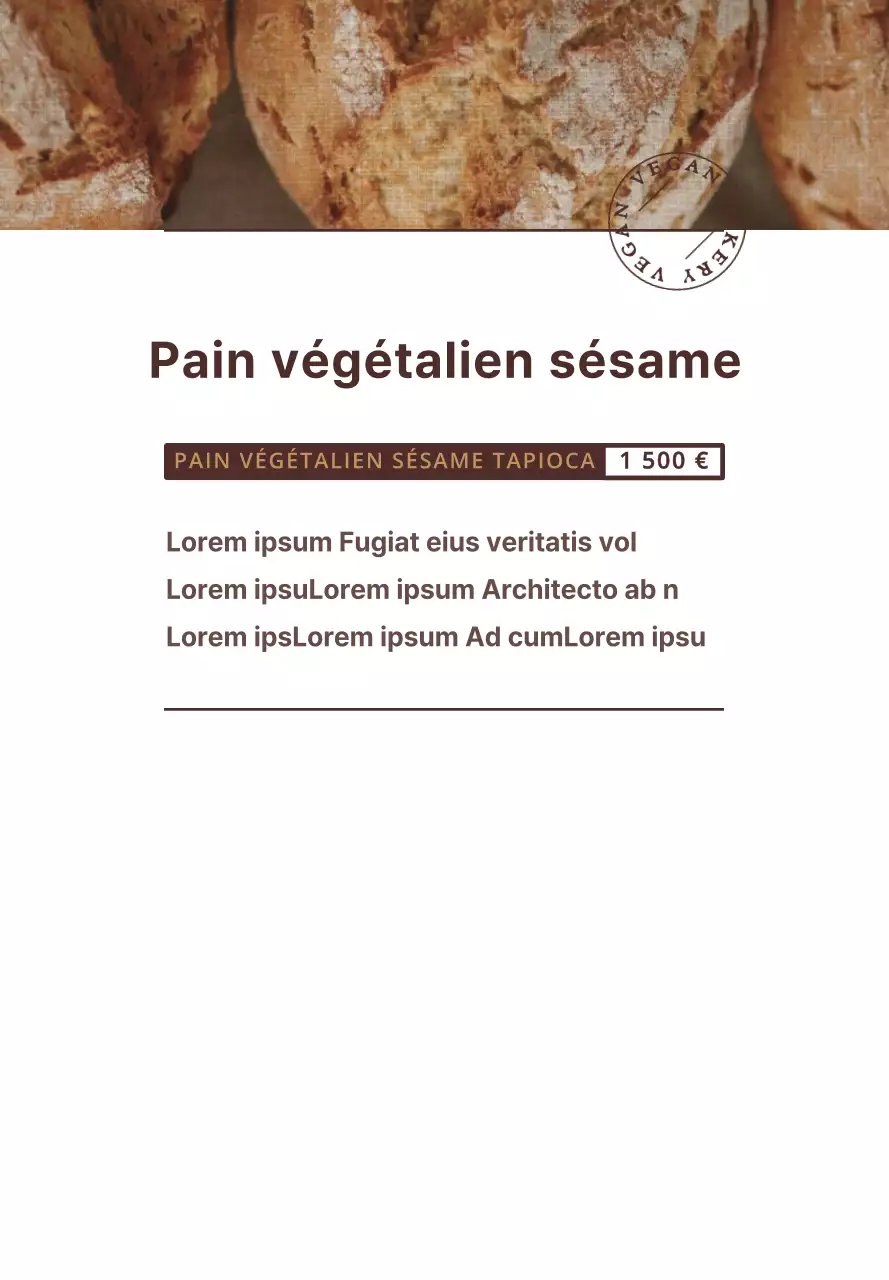 Marron, style de mise en page simple pour le texte Pain d'information