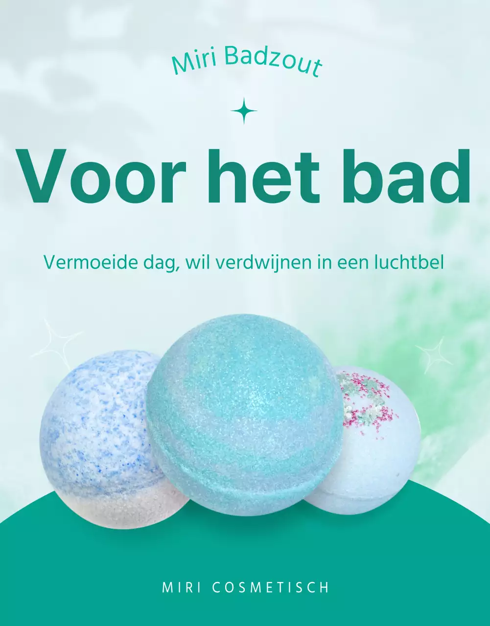 Eenvoudige, schone badbom baas pagina in mint