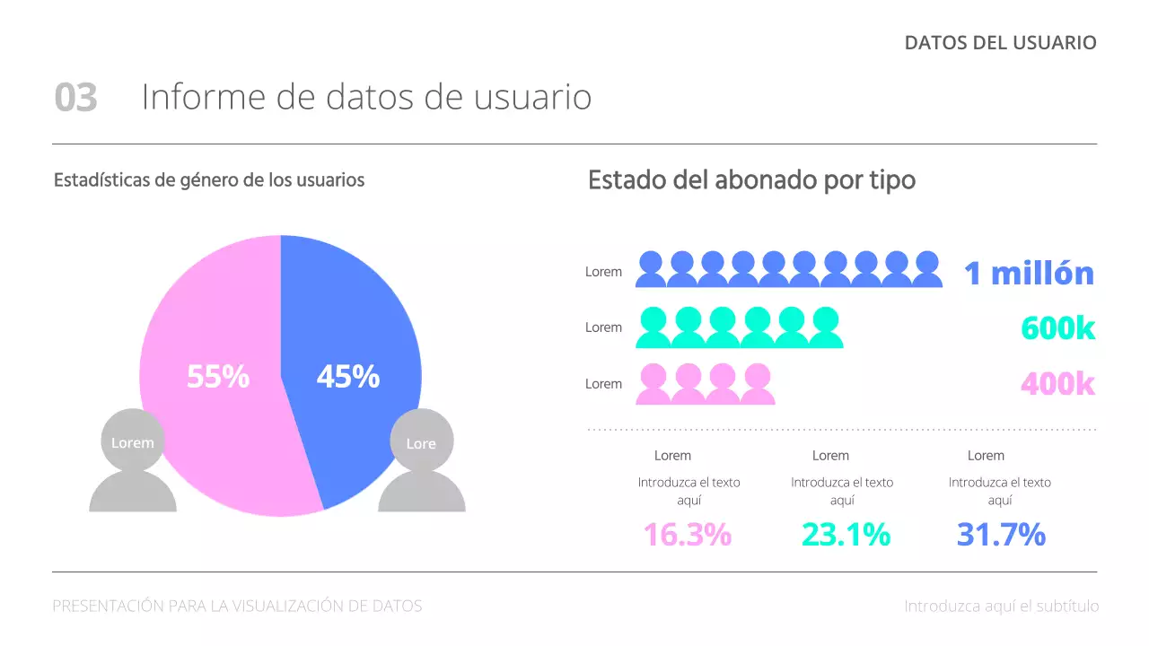 Informes minimalistas de análisis de datos con fondo blanco