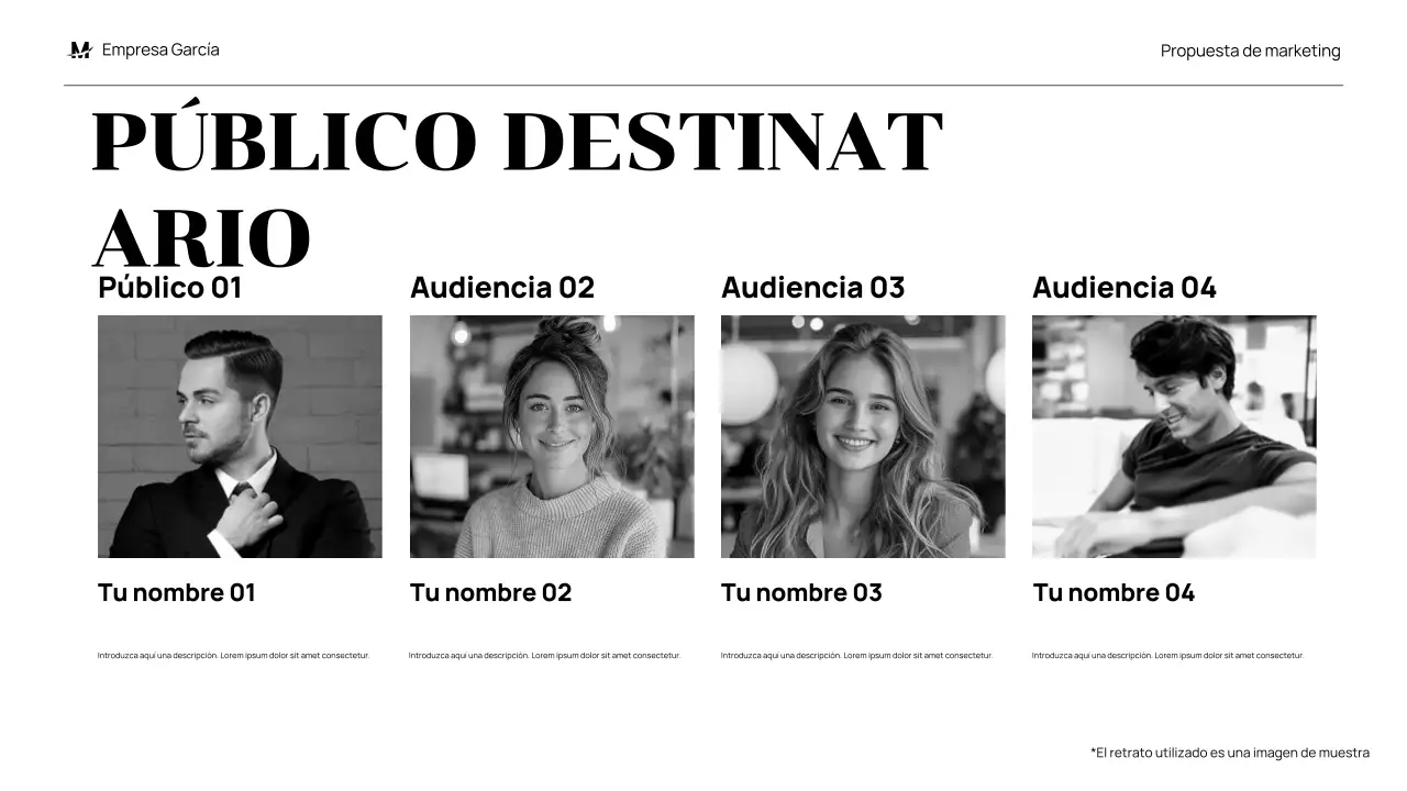 black modern propuesta de marketing