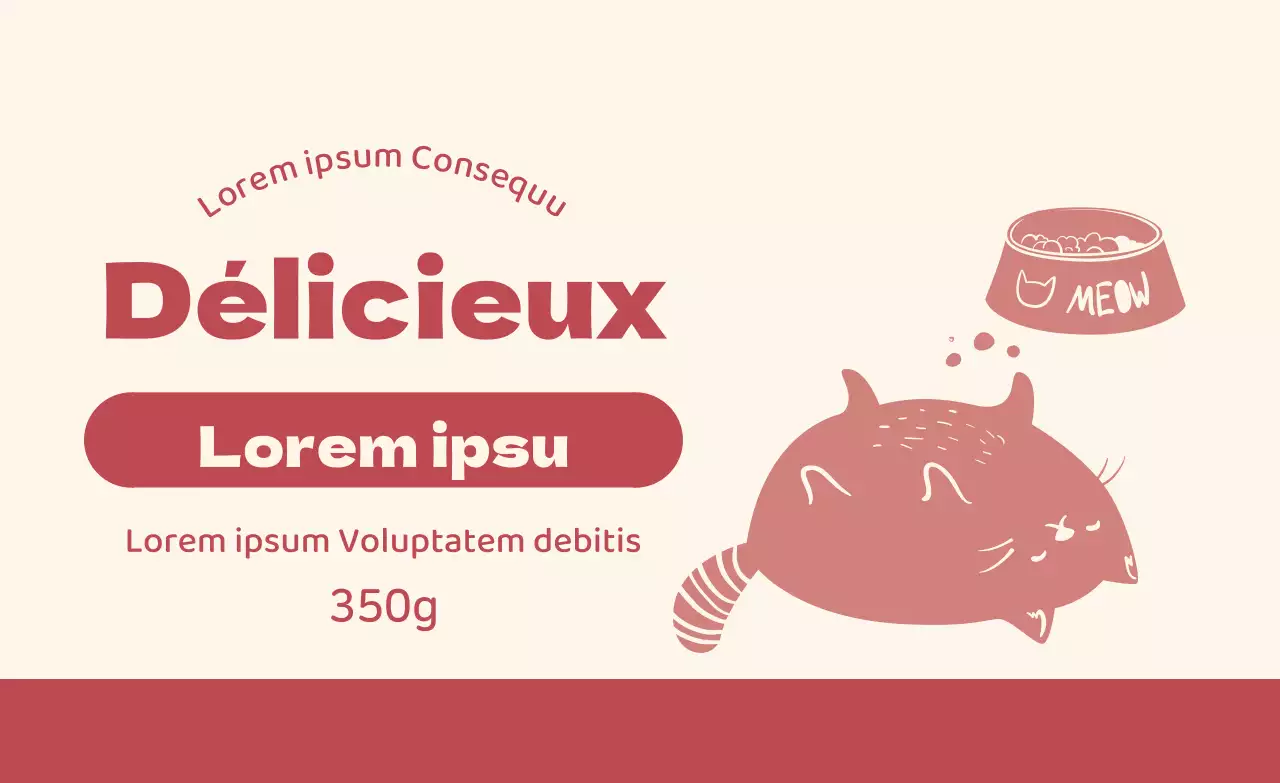 Étiquettes de friandises maison illustrées en rouge