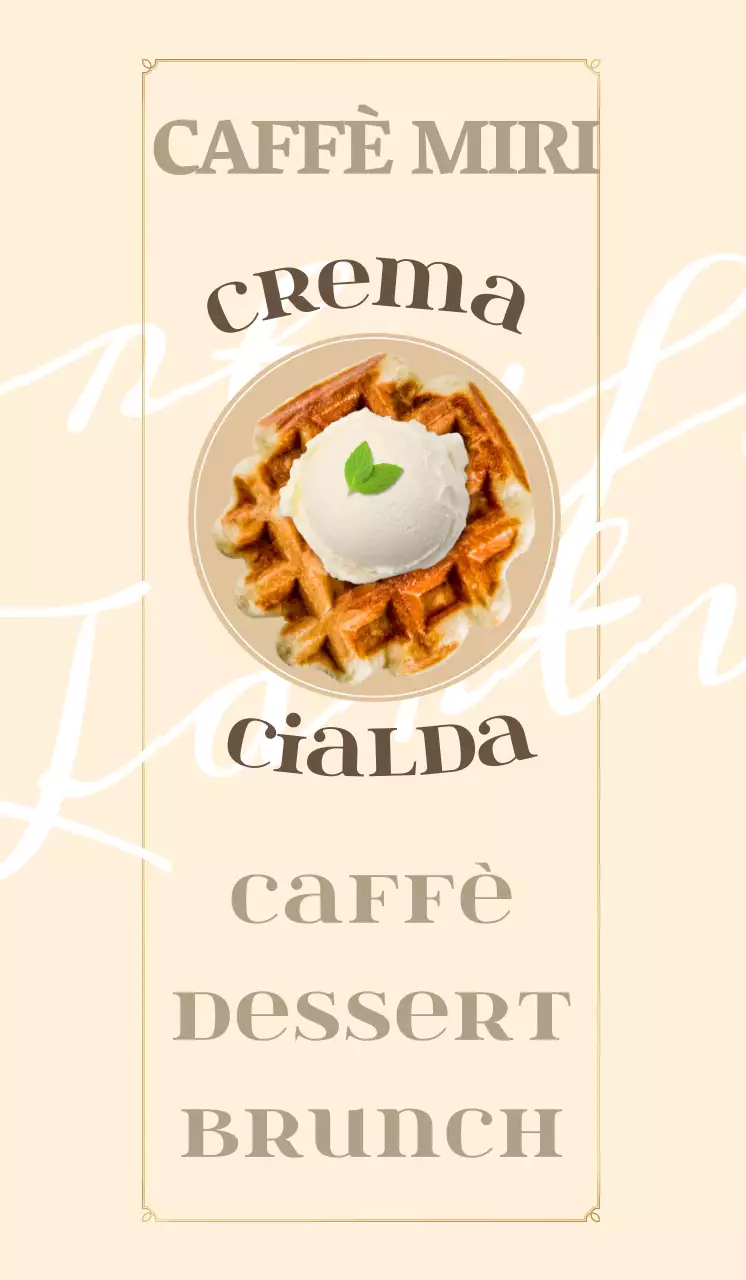 Materiale promozionale per un brunch emozionale