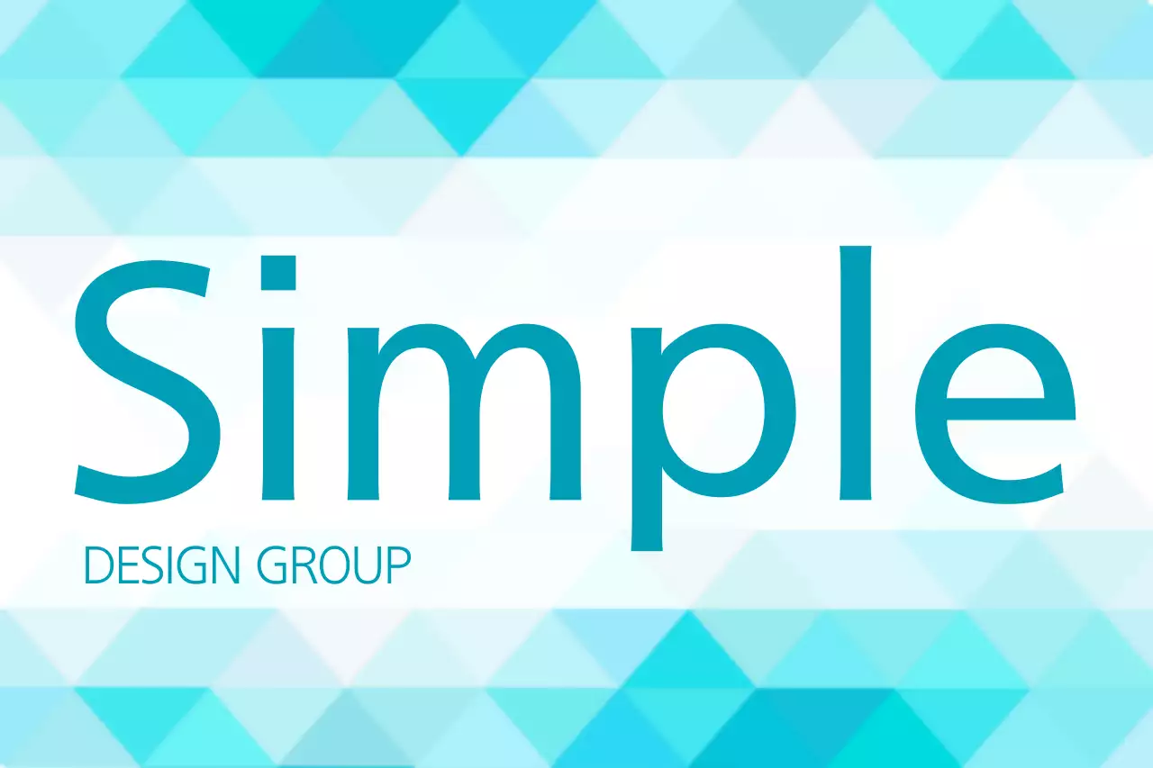 青 シンプル デザイン ロゴ ファンシーバナー