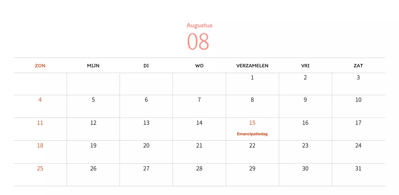 Stempelillustraties met een warm concept