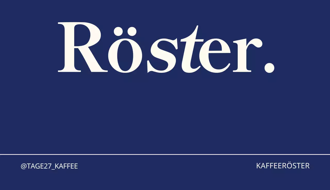 Bunte und schlichte Visitenkarte in Orange, Marineblau und Grün