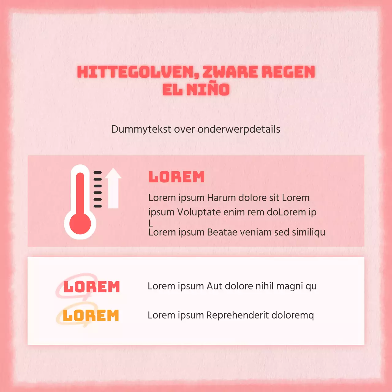 Roze en rode klimaatwaarnemingen