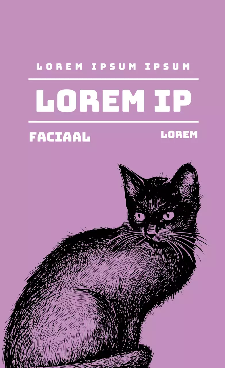 Paars Geïllustreerde Dierenwinkel Etiketten