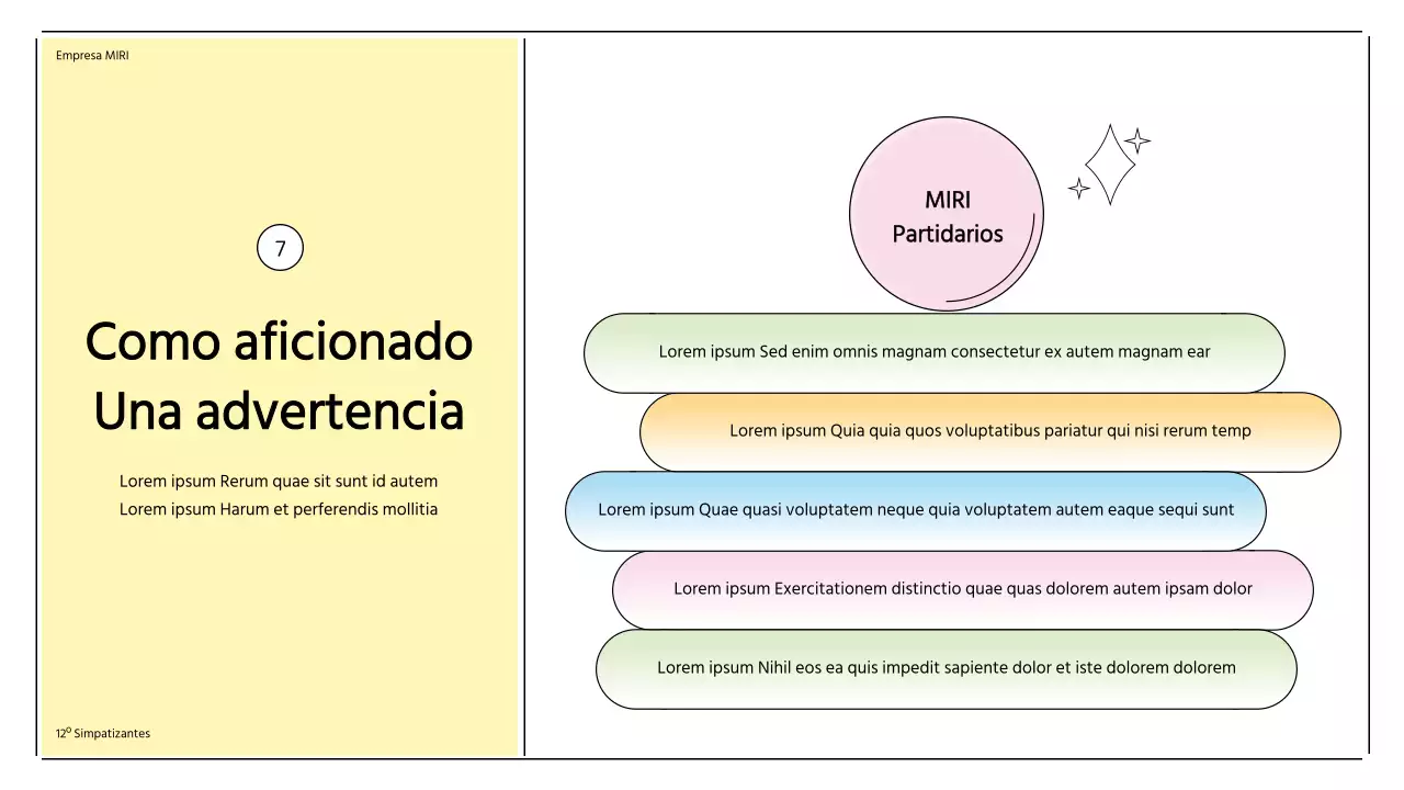 Ceremonia de presentación de los apoyos con formas de sol en colores pastel