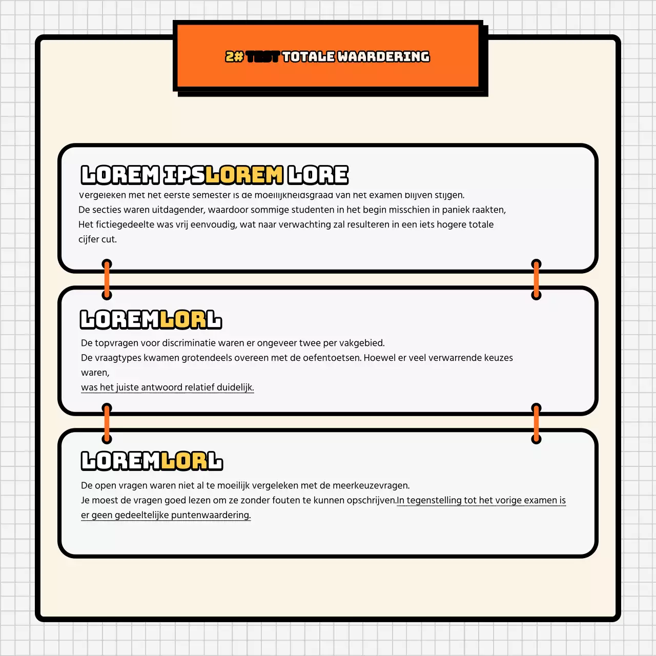 Oranje en vleeskleurige endocriene analyse CardNews