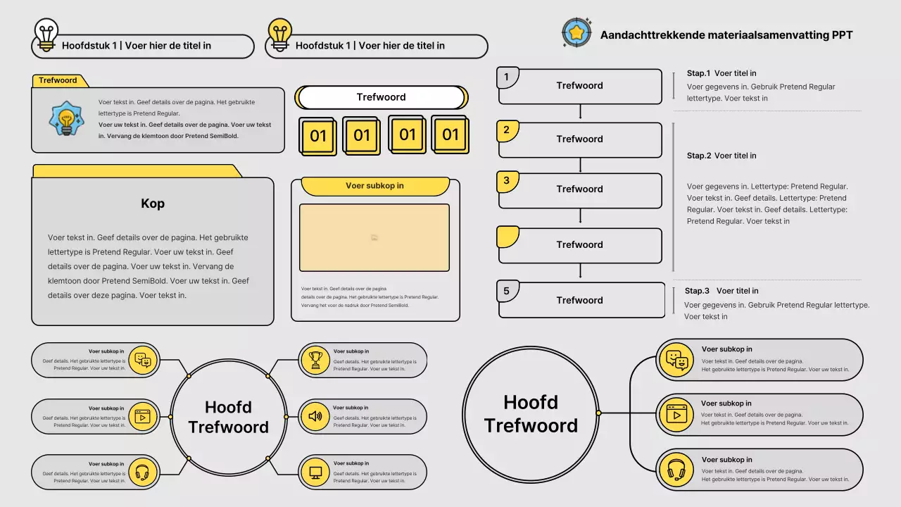 Gedurfde lijnen en aandachttrekkende presentatie in een krantenconcept met gele en lichtblauwe accentkleuren