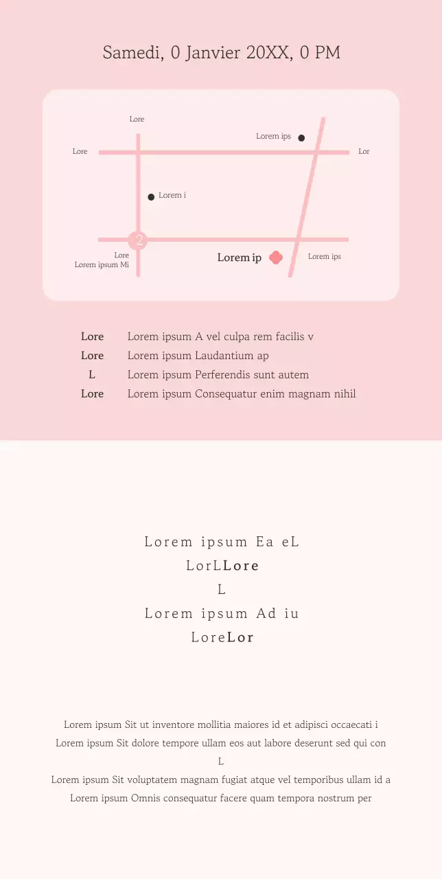 Invitation de mariage élégante et classe sur fond rose