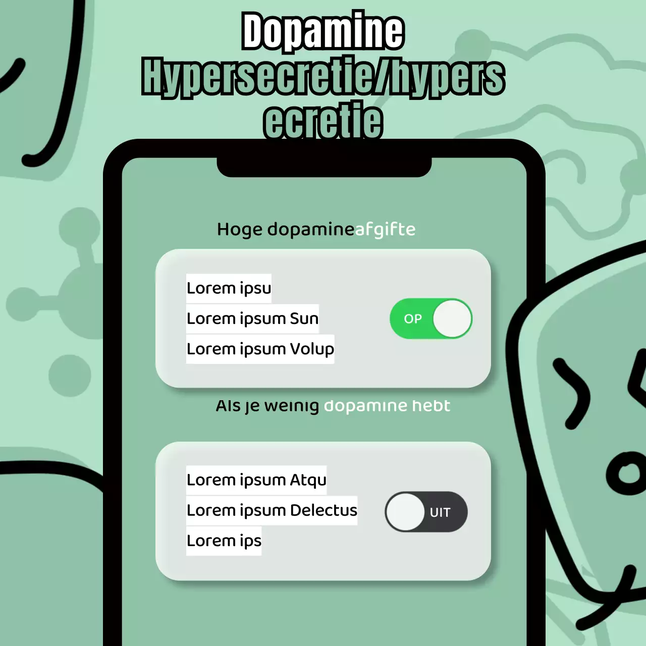 Ontwerp een kleurrijk, geïllustreerd telefoonframeInleiding tot Dopamine