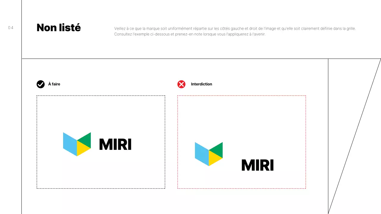 Proposition de guide de conception de marque simple avec des lignes noires