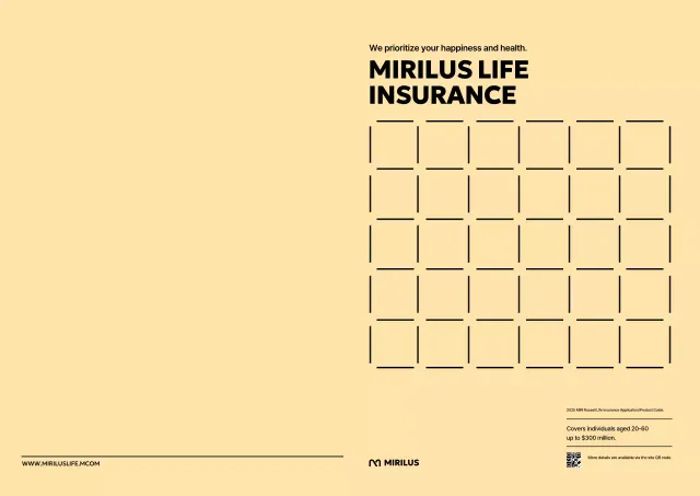 Gunakan garis untuk mempromosikan panduan asuransi minimalis