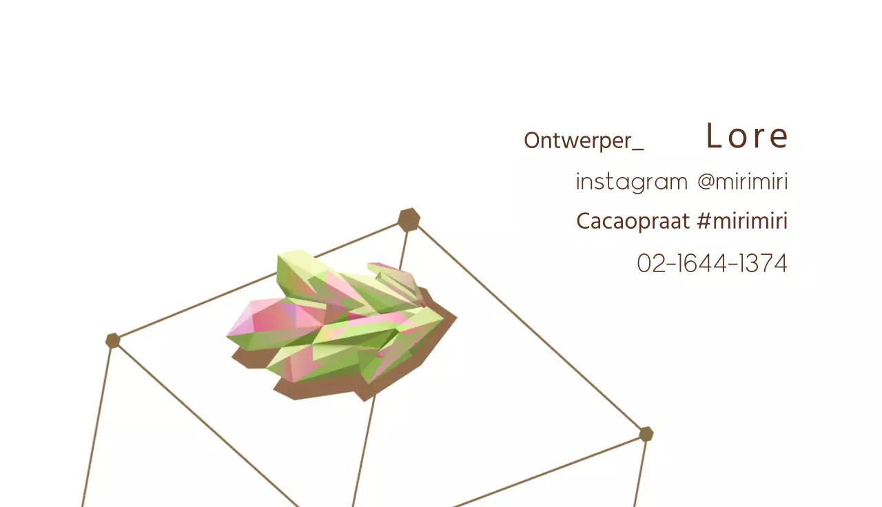 Beige roze lotus illustratie kraal ambachtelijke visitekaartje