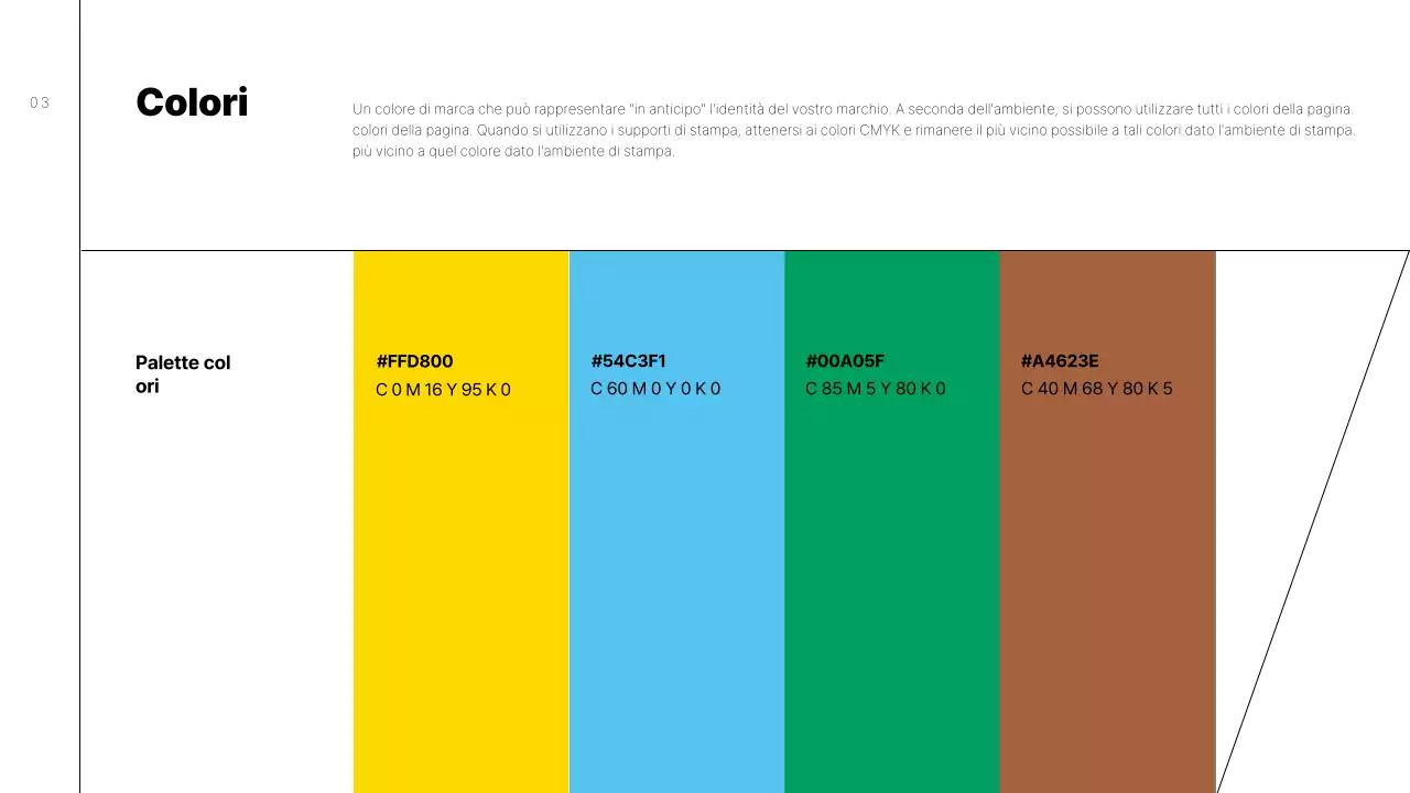 Proposta di guida al design del marchio semplice con linee nere