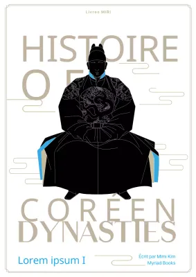Histoire de la dynastie coréenne en blanc, illustration d'un roi moderne
