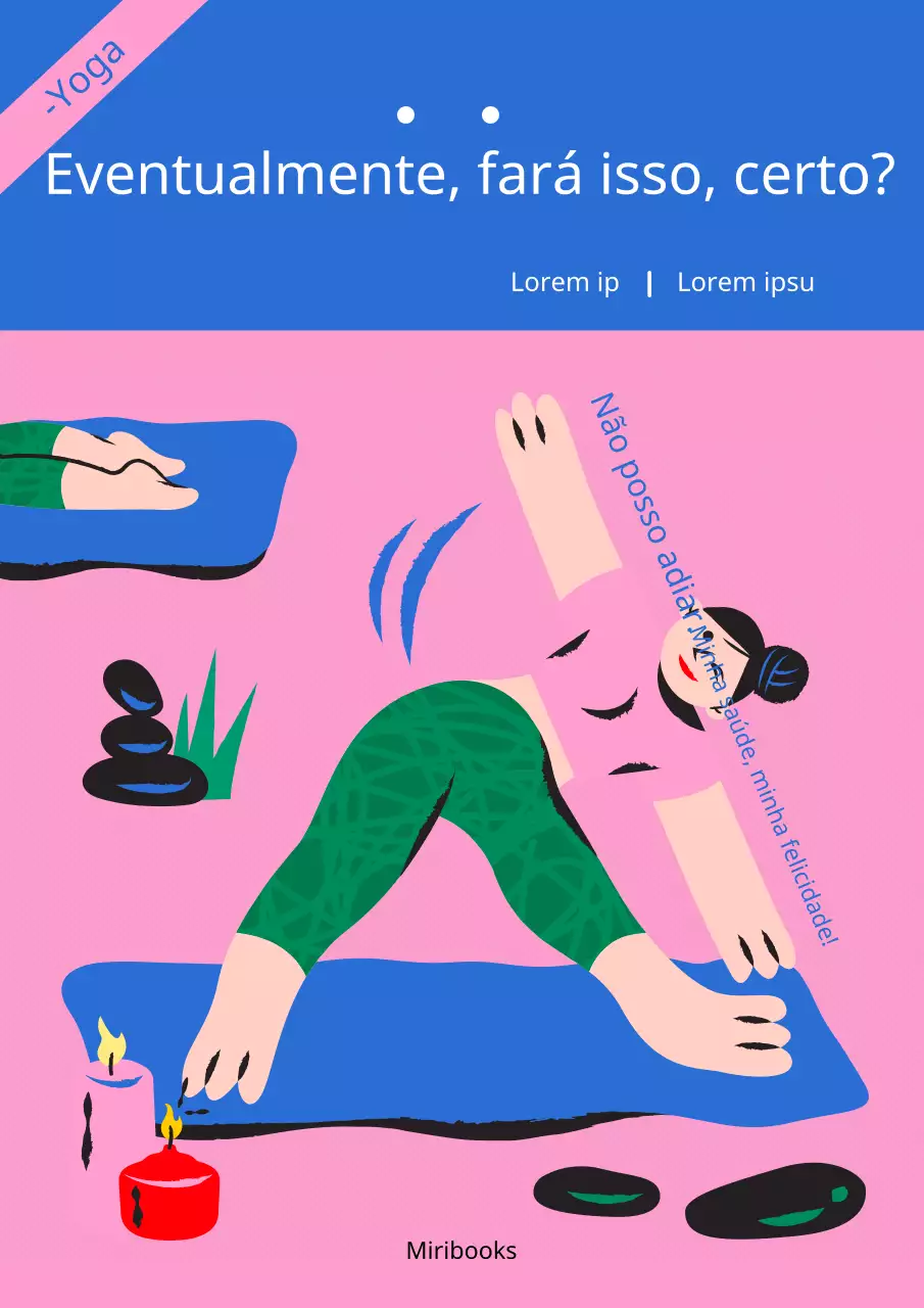 Yogi em azul e rosa Point Yoga Tutorial
