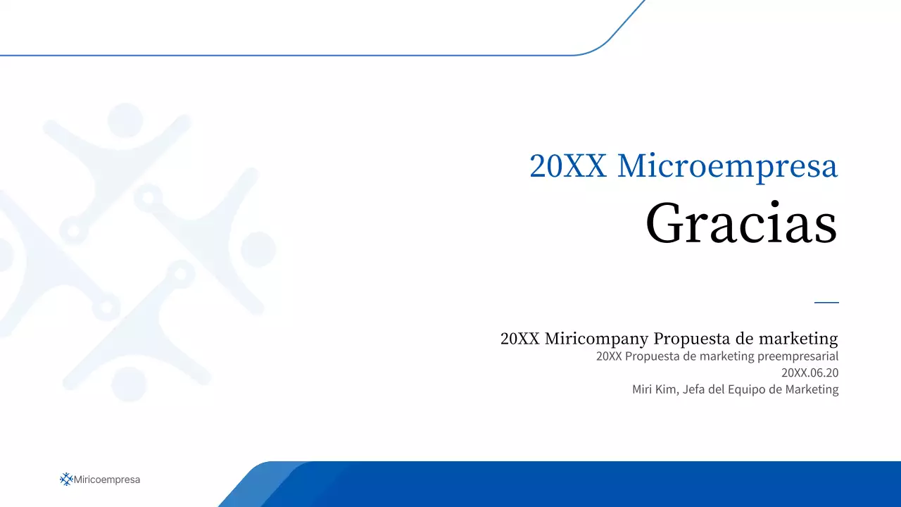 Una sencilla presentación empresarial en tonos azules y grises