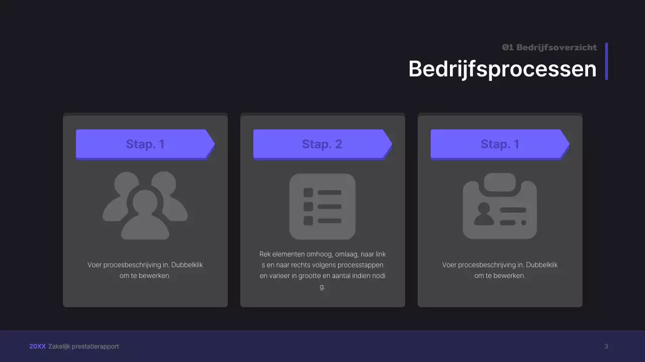 Paarse, driedimensionale UI-concept zakelijke presentatie kit
