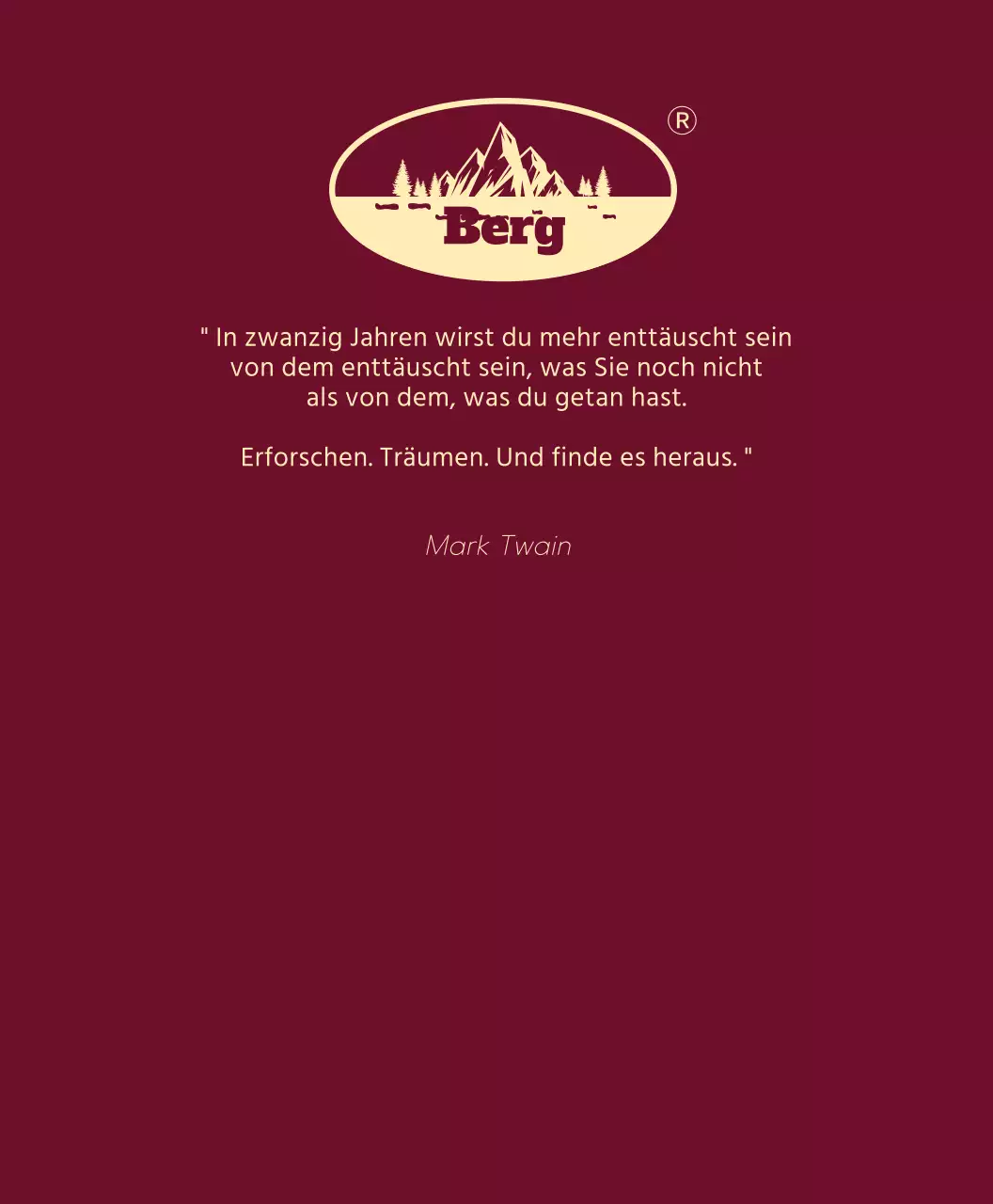 T-Shirt des Bergsteigervereins mit Bergen und Sonne