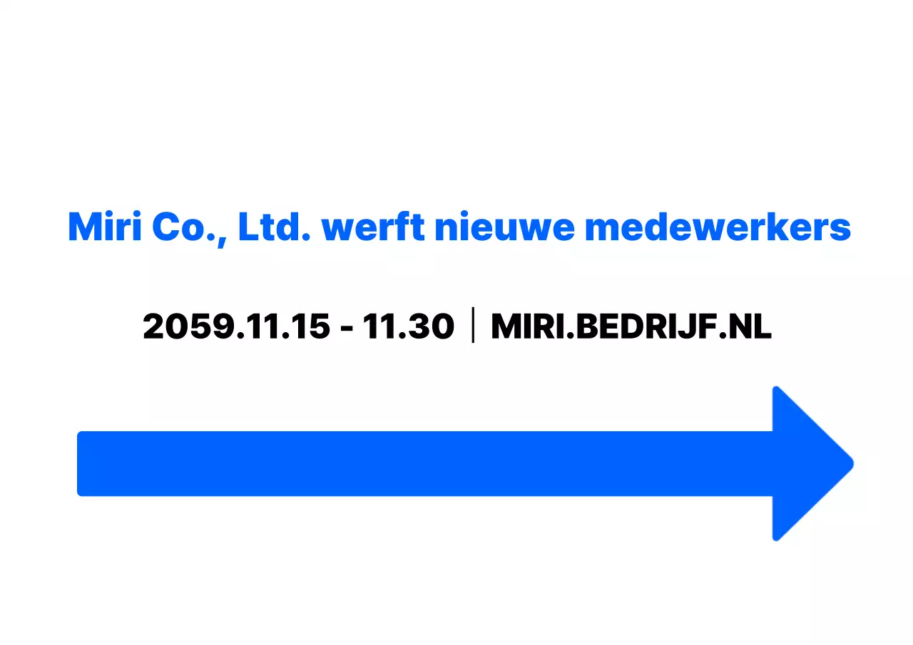 Eenvoudige illustratiestijl in blauw en zwart met aanwijzingen naar de locatie van het wervingsgesprek