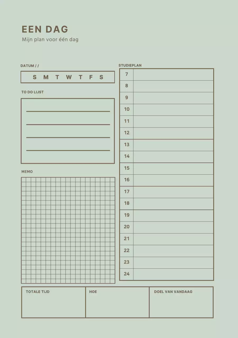 Dagelijks plan