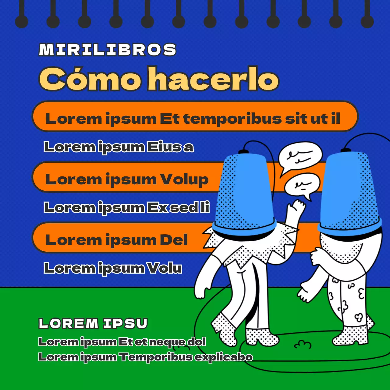 Editorial de concepto retro azul y verde busca colaboradores