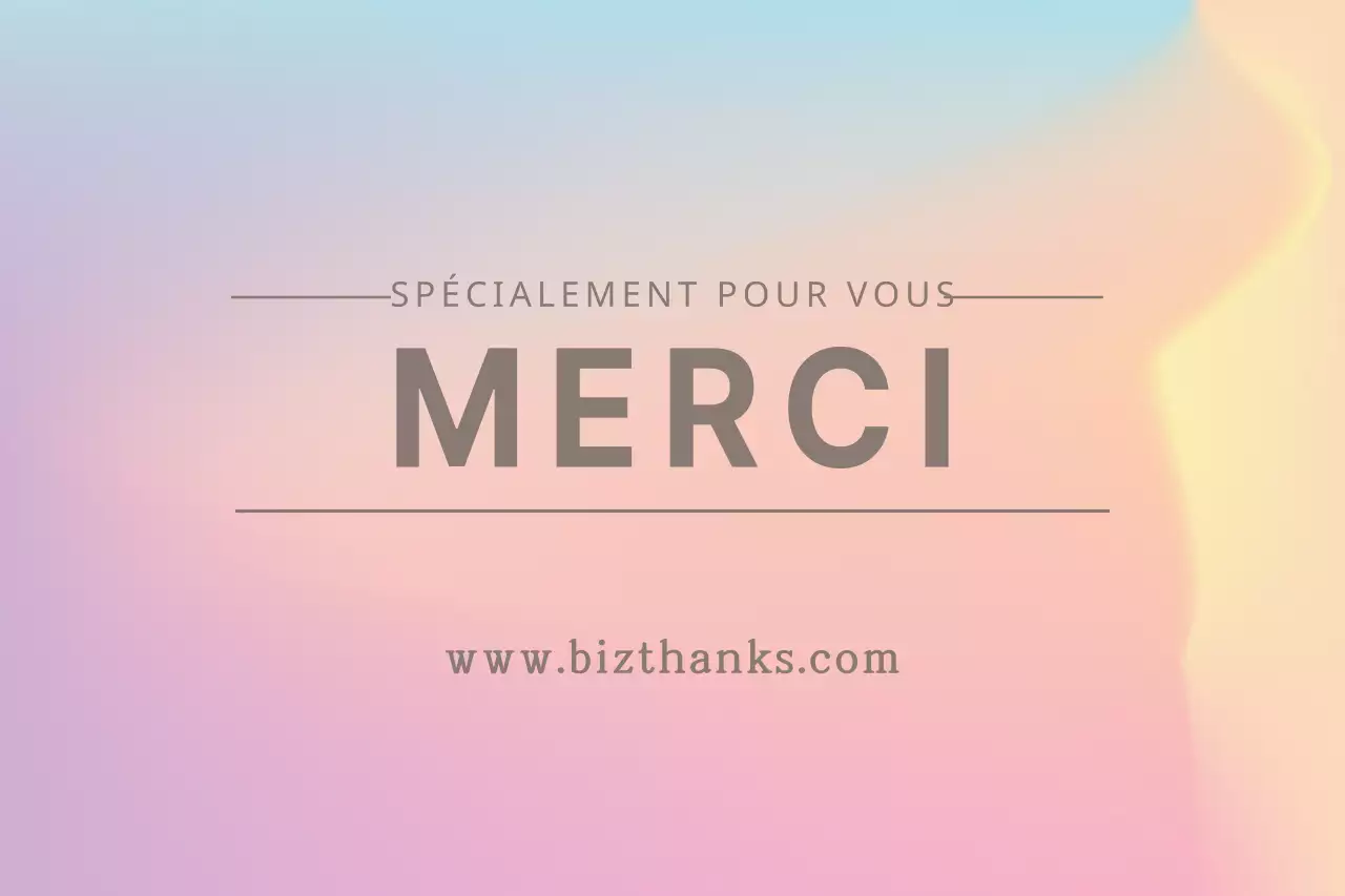 SPÉCIALEMENT POUR VOUS