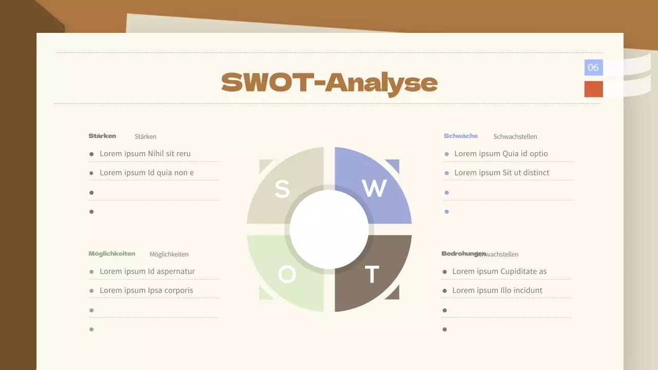 Gepflegte Unternehmensforschung in einem braunen Aktenkofferrahmen