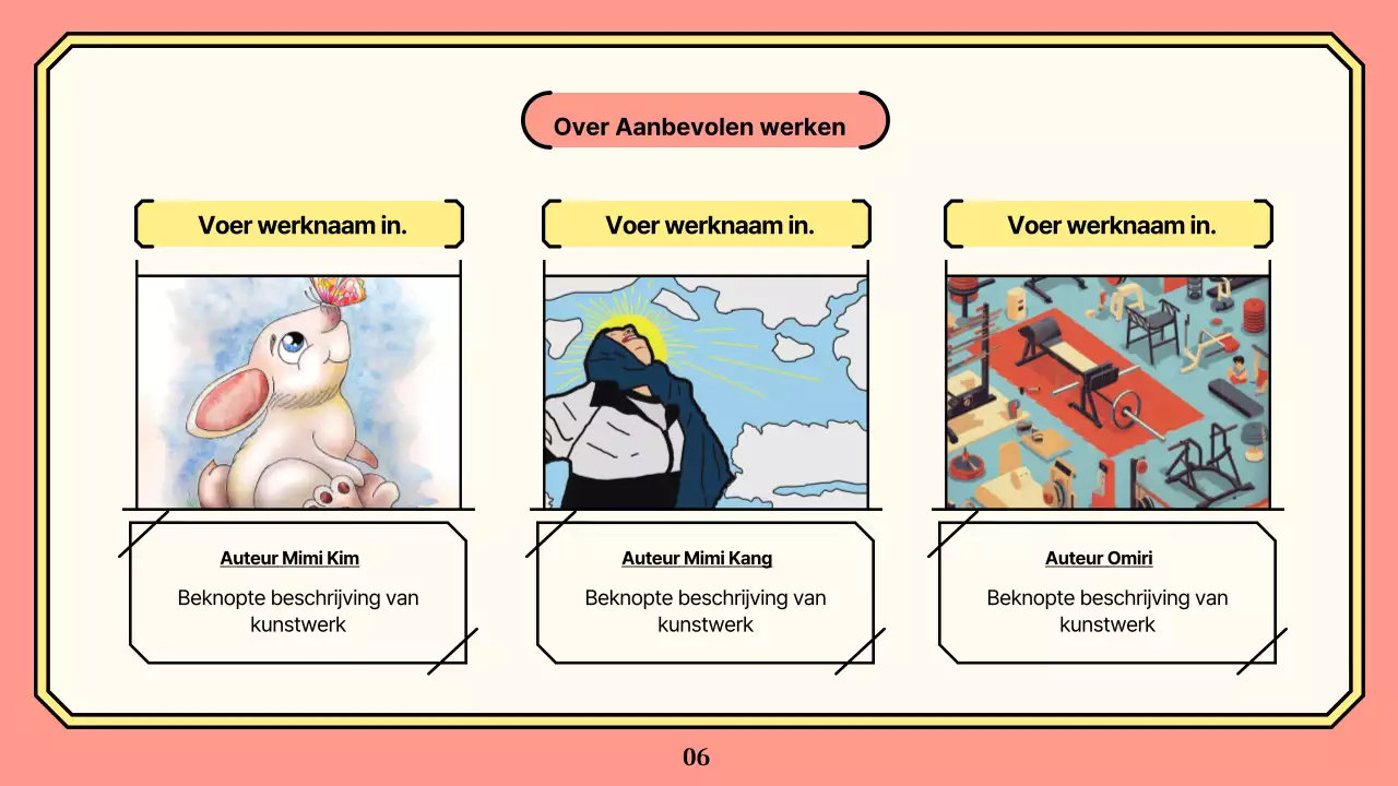 Tentoonstellingsvoorstel voor kinderen met kleurrijke, eenvoudige en schattige illustraties
