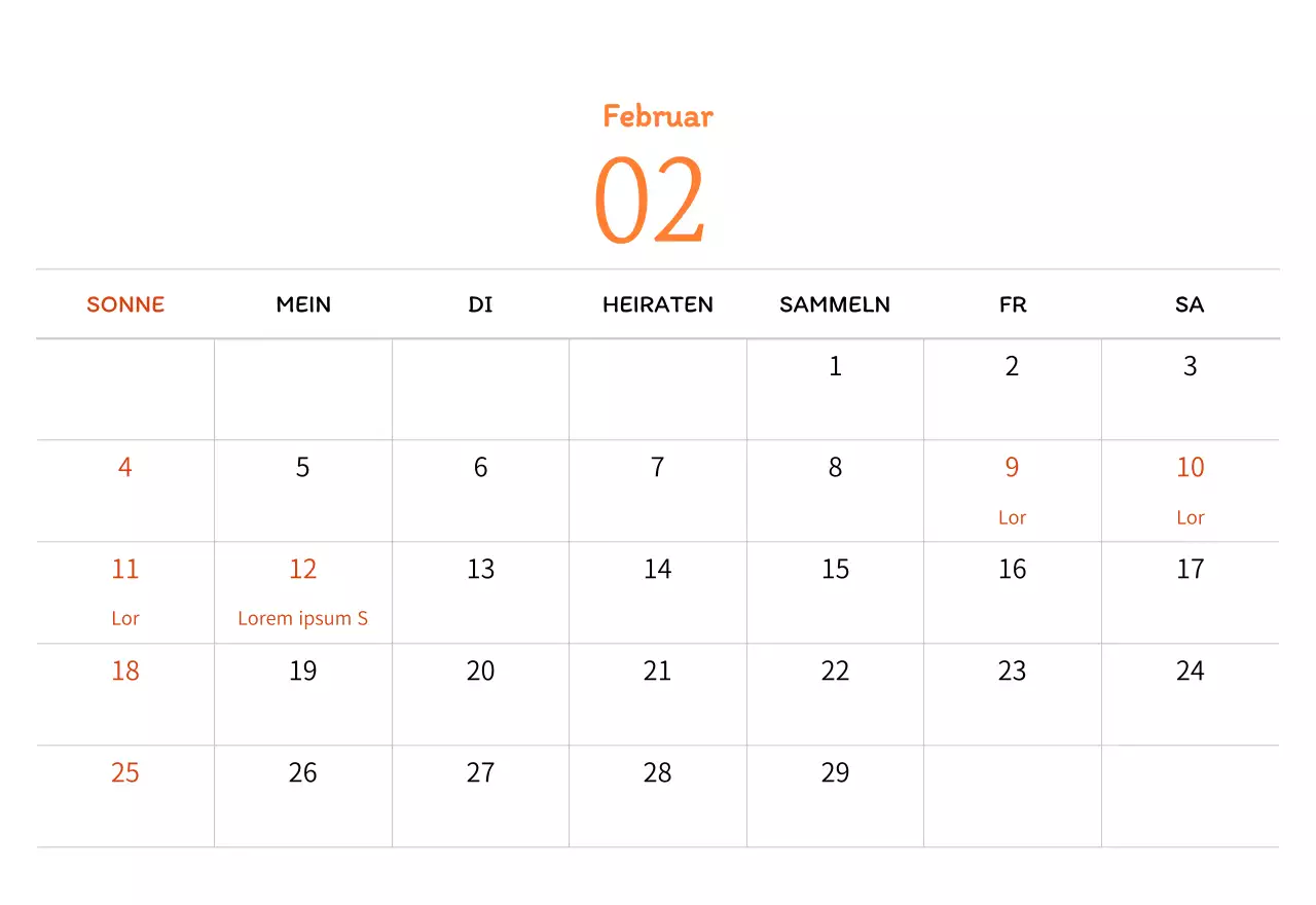 Stempelillustrationen mit einem warmen Konzept