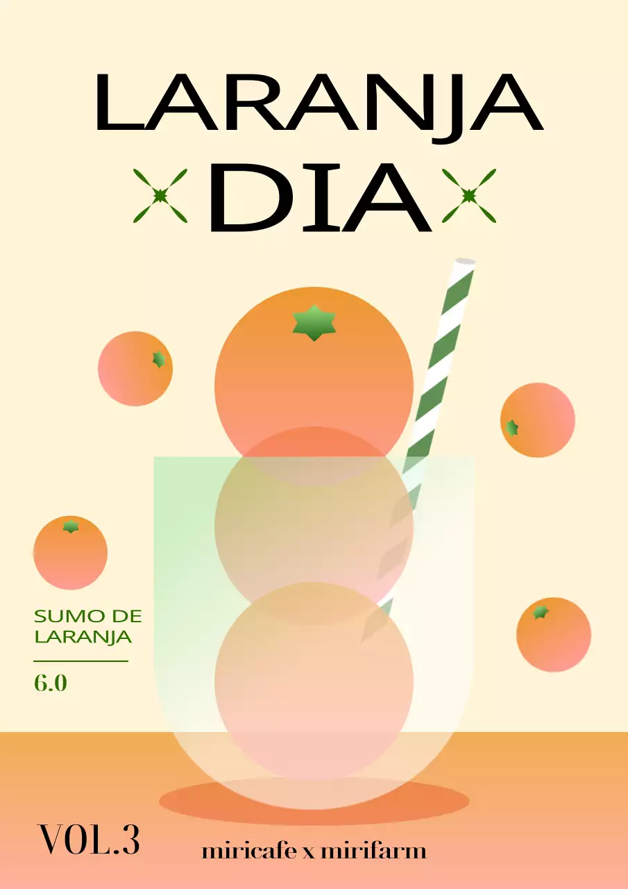 Gradiente circular de cor laranja para promover o sumo de laranja