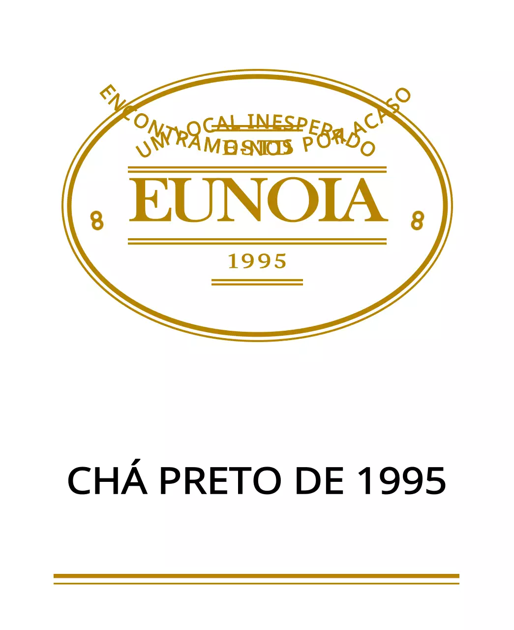 Saquetas de chá preto com forma de logótipo vintage