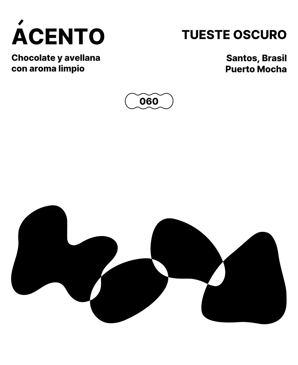 Diseño sencillo con formas negras como acento